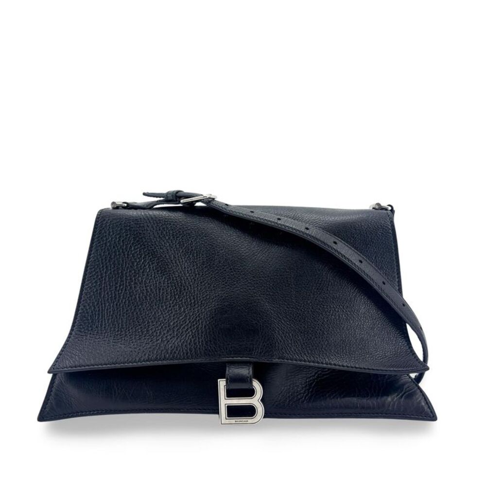 Balenciaga Medium Downtown Shoulder Bag Black